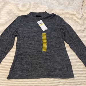NWT Rafaella Charcoal Heather Knit Long Sleeve Top